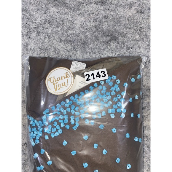 Victor Costa Blazer Women's‎ 1X brown with turquoise bead embellishments lined - Picture 12 of 12